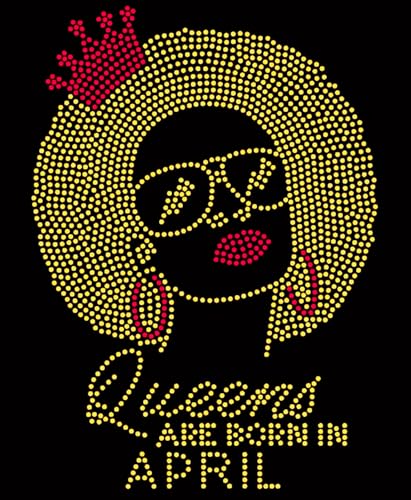 Euroly Lady Queens are born in APRIL with The Crown and Afro Wig in Golden Color