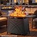 BALI OUTDOORS Propane Fire Pit Patio Outdoor Fire Pit Table Large Firepits for Outside Black