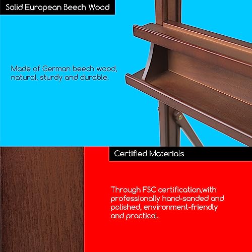 Image of MEEDEN Studio Wood H-Frame Easel: Art Easel on Wheels for Artist