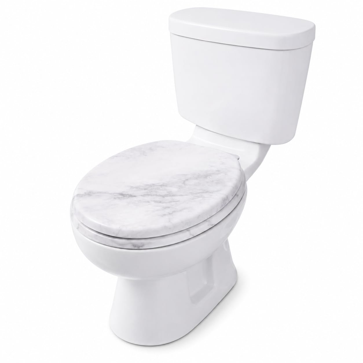 SPOT ON DEALZ - Toilet Seat - Marble Effect - White