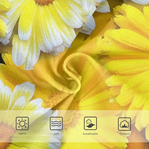 Yellow Calendula Flowers Toddler Underwear Floral 2t Cotton Panties for Girl Cartoon Briefs Girls Undies3