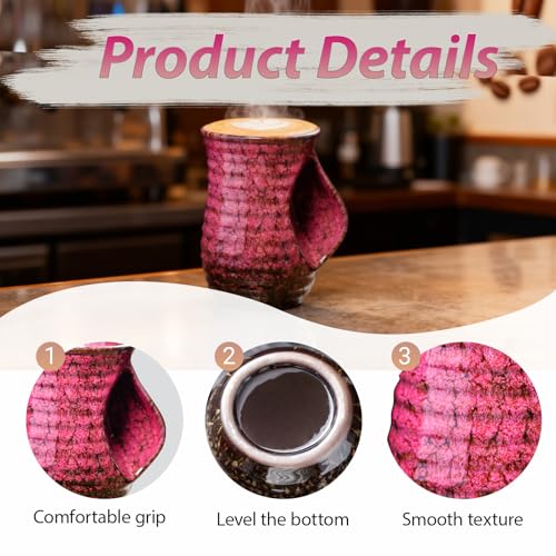 Taza cerámica gran capacidad 500ml color rojo miniatura 3