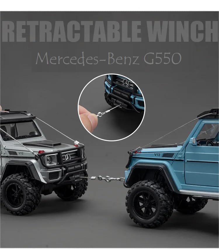 Image of Invite Enterprise 1:24 Diecast Model Alloy Benz G550-4X4 Modified Alloy Metal Pull Back Car With 6 Openable Doors & Sound Light Auto Toy Car Best Gift Toys For Kids Boys?Colors As Per Stock?