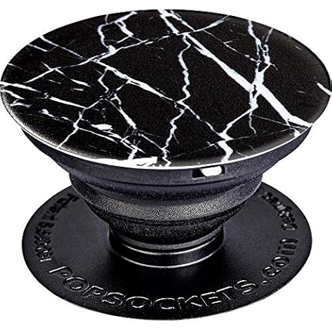 PopSockets Black Marble Extendable Grip for Devices Cover