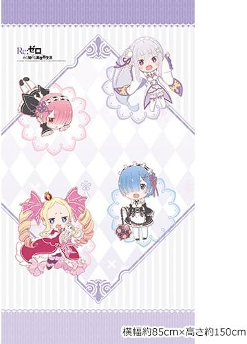 Amazon Re ゼロから始める異世界生活 Sdキャラ のれん 横幅約85cm 高さ約150cm アニメ 萌えグッズ 通販
