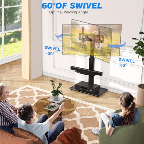 image for Rfiver Floor TV Stand with Mount for Most 32-70 inch TVs up to 110lbs,