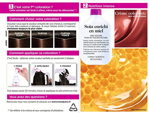 Coloration 4.54 Brownie Gloss Ultra Glossy Sans Ammoniaque Casting Crème Gloss 'oreal Paris La Boîte - vue 9