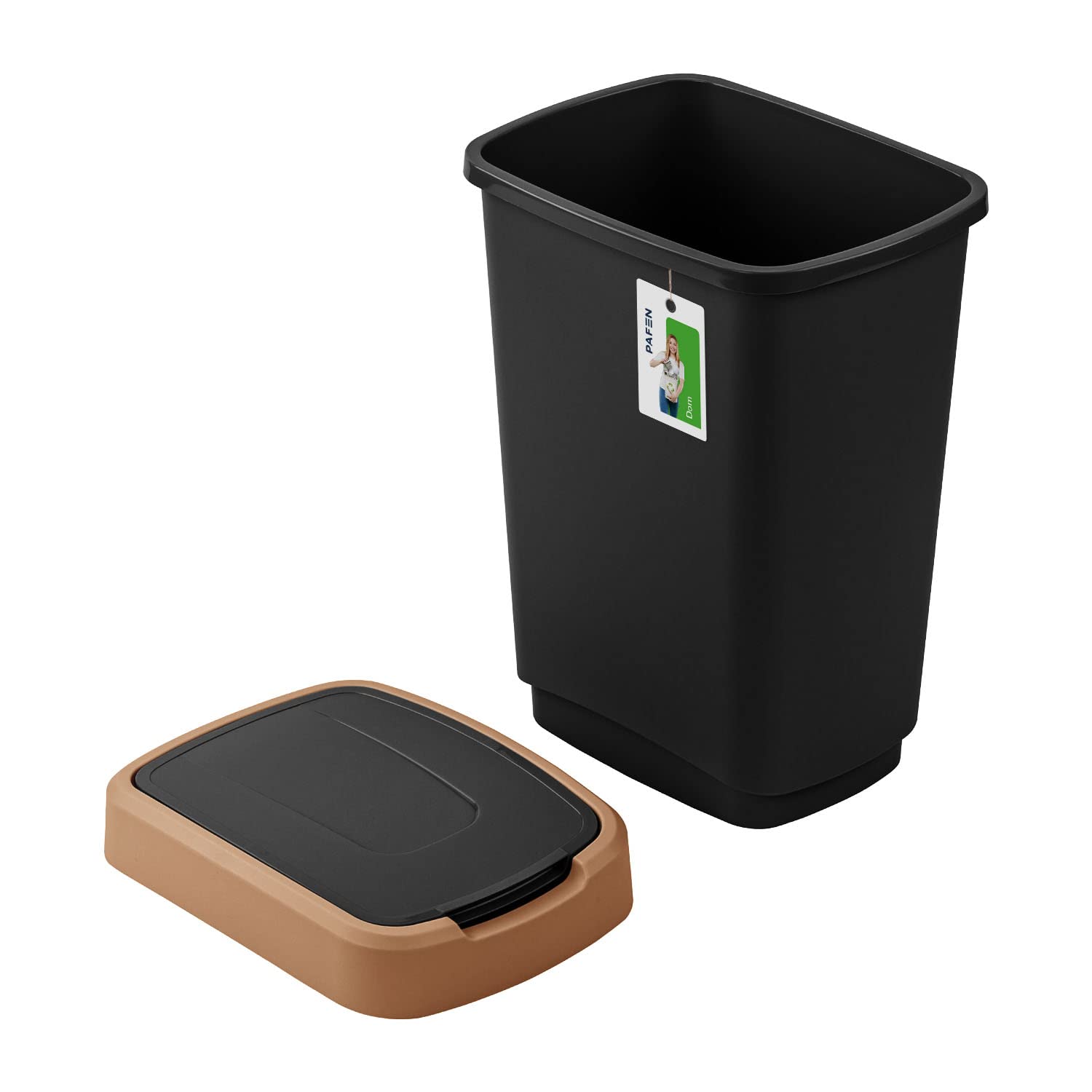 PAFEN 5x Mülleimer SET Mülltrennung 25L - 41 x 30 x 61,5cm - Abfallbehälter Mülltonne mit Spezialklappe Abfalleimer Abfalltonne Behälter für Recycling