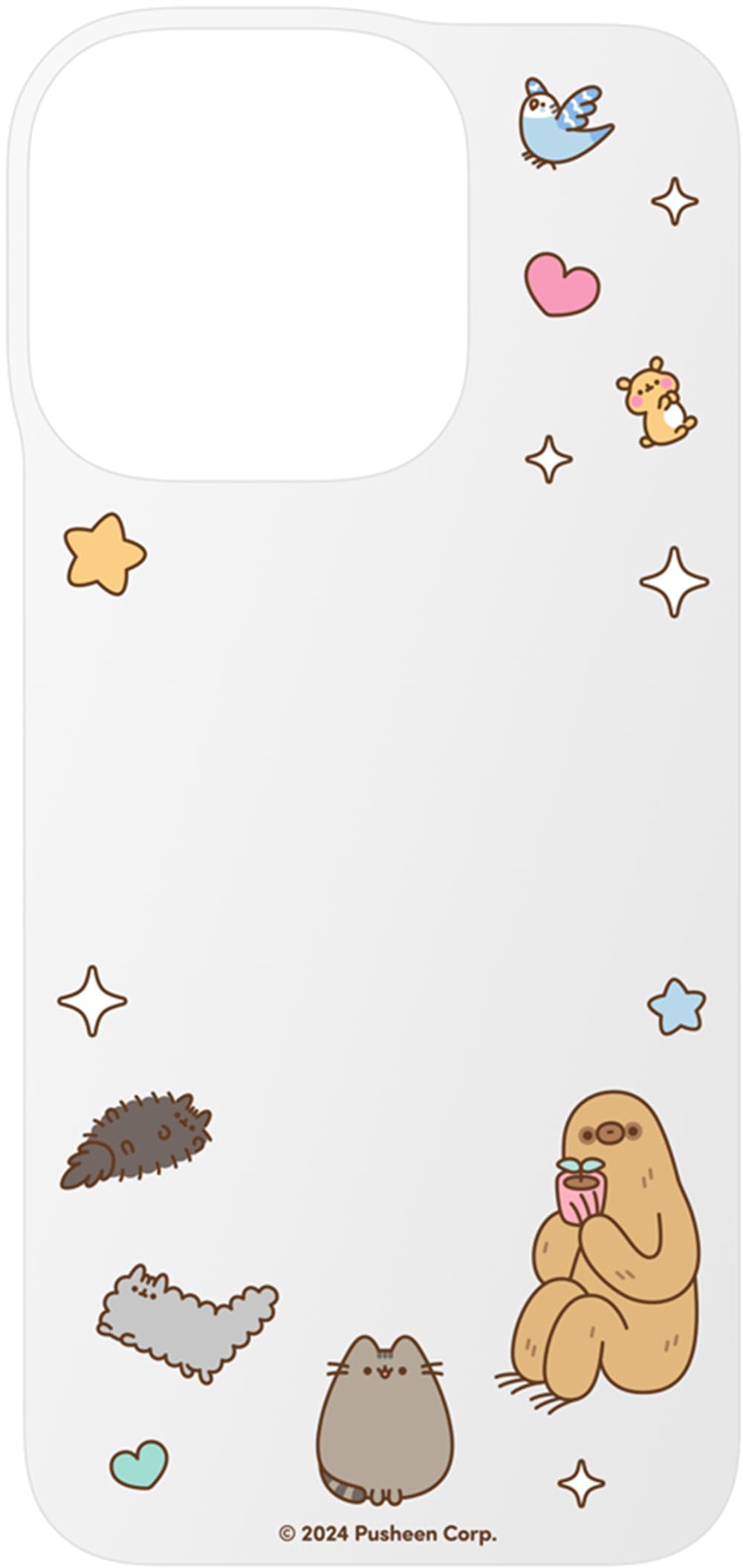 iFace Pusheen The Cat Reflection Clear Phone Case Insert Decoration Sheet Compatible with iPhone 16 Pro - DIY Deco Kpop Aesthetic Sticker Film Sheet –