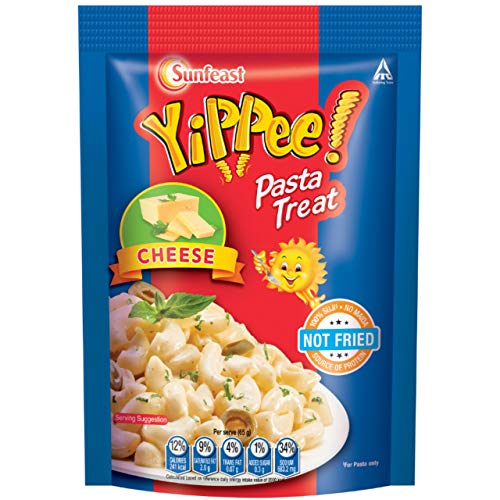 Sunfeast YiPPee! Tricolor Pasta | Cheesy and Soft Suji, Rawa Pasta | Masala | 35g Pack (B079GXKD3N) Amazon Price History, Amazon Price Tracker
