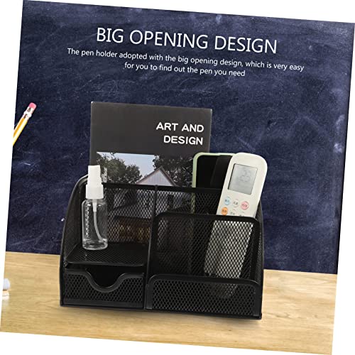 Tiroir multifonction pour rangement bureau en fer noir métallique - 6