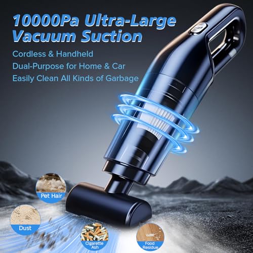 Image of Cordless Hand Held Vacuum Cleaner - Mini Portable Handheld Vacuum Cleaner Rechargeable with Strong Suction & Washable Filter, Suit for Cleaning Dust, Hair in Car