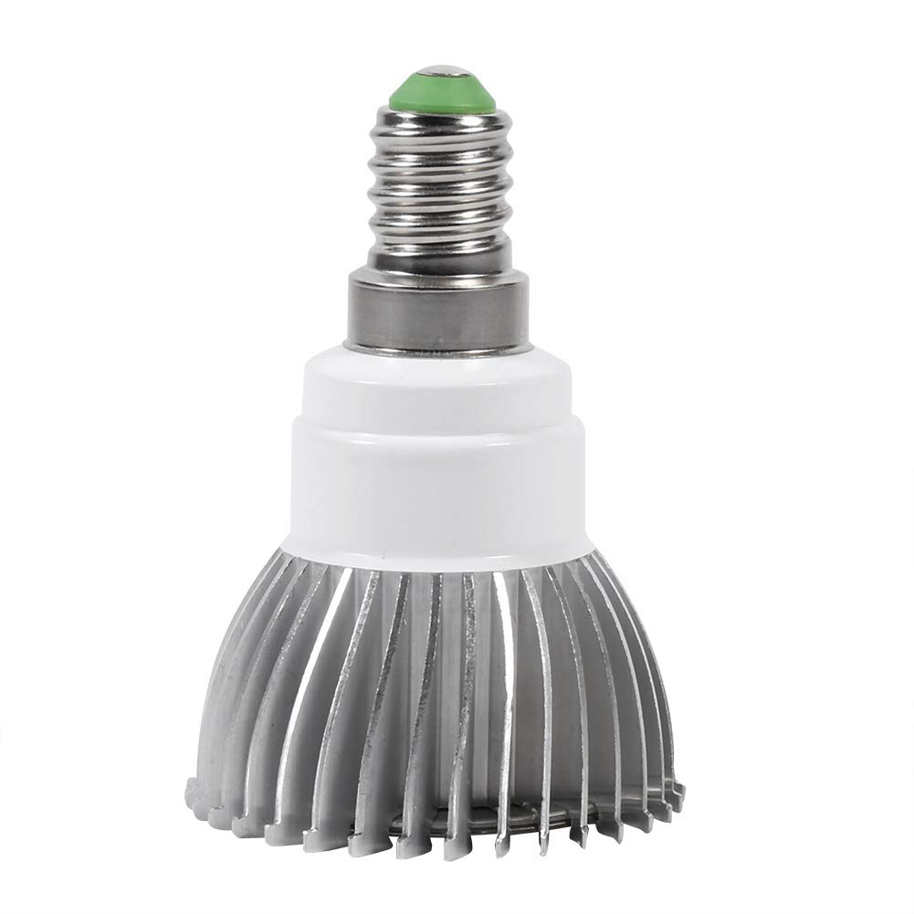 Delaman Lampadina per lampada da coltivazione 28 W a spettro completo a LED per coltivare la luce per piante da fiore 85 V-265 V (design: E14)