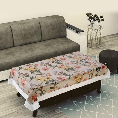 Image of Dakshya Industries PVC Waterproof Center Table Cover 40 x 60 Inch | Rectangle Coffee Table Cover | Spill Proof Oil Resistant Dustproof Heat Resistant Wipe Clean
