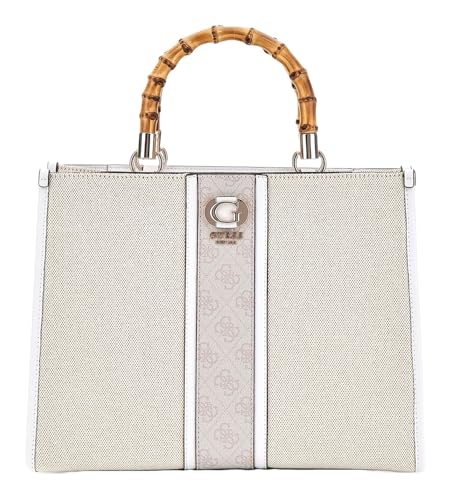 Sac GUESS Kerima Bamboo en toile de lin et finitions logo dove haut de gamme