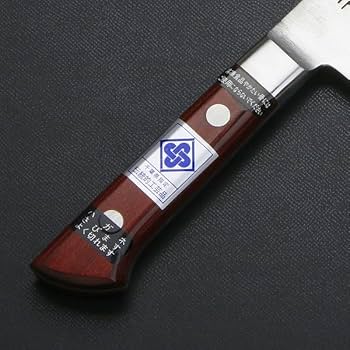 Amazon | 関東 三徳包丁 下総国光月作 180mm 『総手造り』 白紙1号