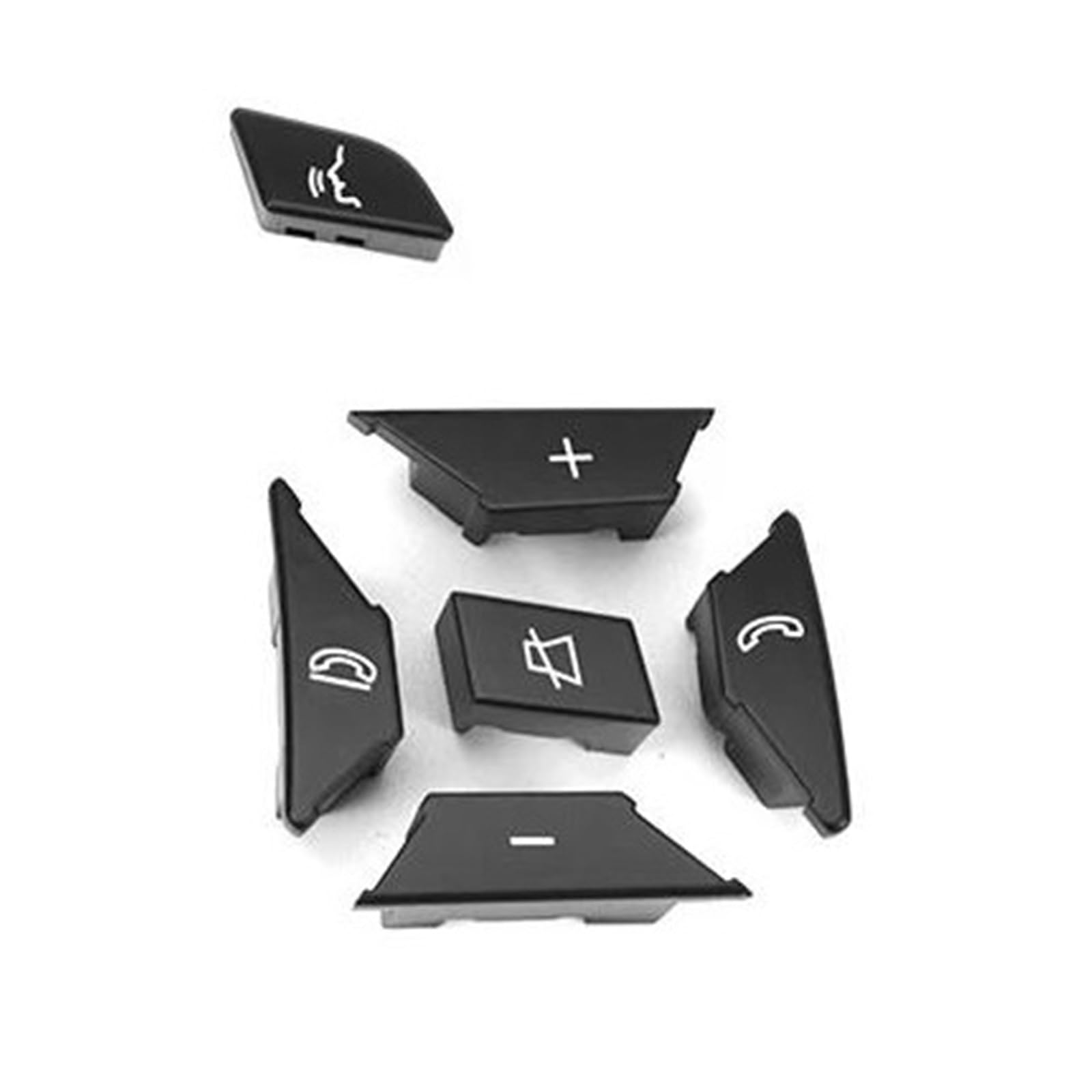 Bouton commutation volant Mercedes W204 commande menu réactive noire - 6