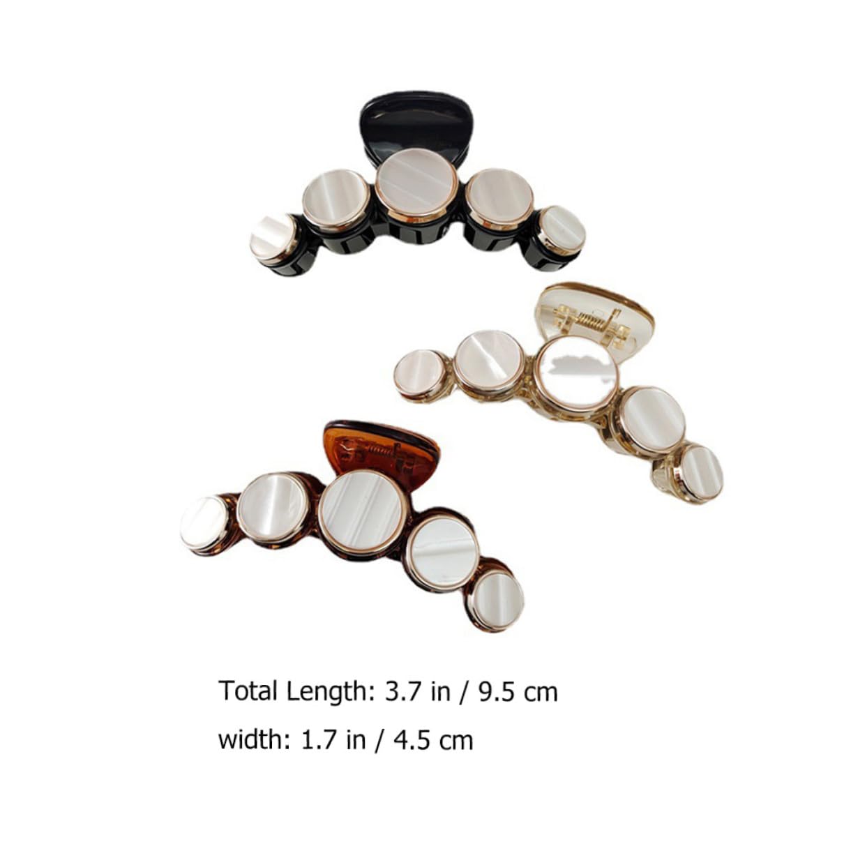 FRCOLOR 2 Set Eleganti Fermagli Per Con Ganasce Per Lo Styling Quotidiano Per Sottili E Spessi Eleganti E Comodi 3 Pezzi * 2 Casuali