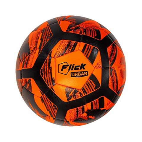 Football Flick Urban Football, Size 5,Black & Orange Cover