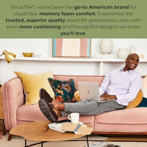 Dearfoams Men's Microsuede Moccasin with Tie Slipper4