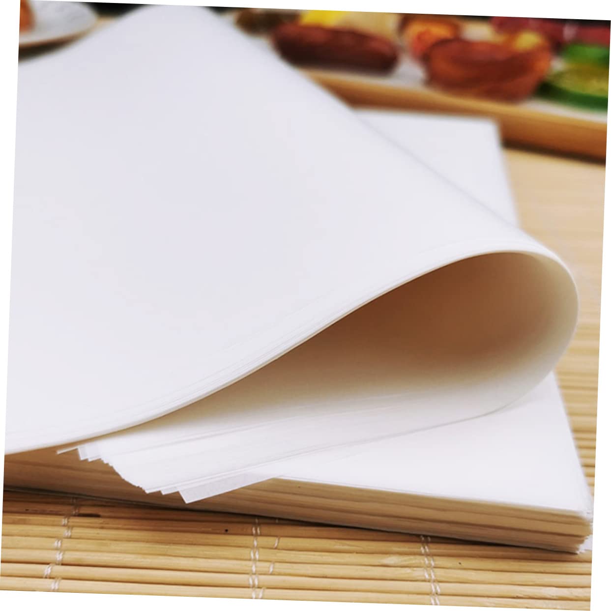 Cabilock Disposable Baking Papers 500pcs Pizza Greaseproof Pads Snacks Oil Absorbing Papers Healthy Odorless Easy to Use