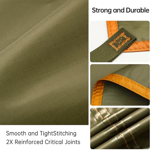 Image of Free Soldier Waterproof Portable Multifunctional Outdoor Camping Traveling Awning Backpacking Shelter Rain Tarp (Brown)