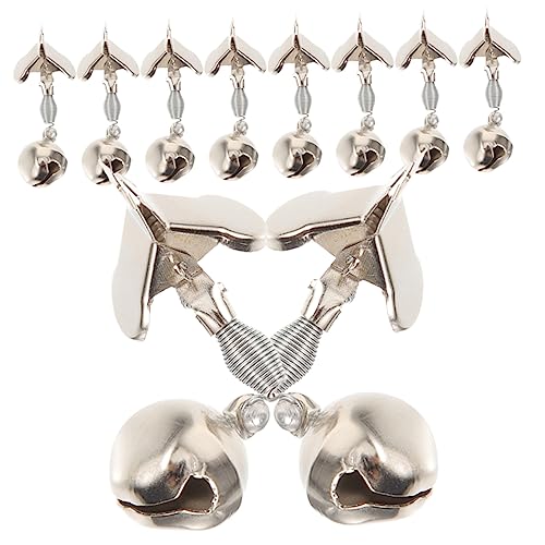 Gogogmee 20Pcs Fishing Alarm Bells Loud and Bite Alerts for Fishing Poles Durable Metal Fishing Gear for Enthusiasts and Beginners for Outdoor Fishing Activities