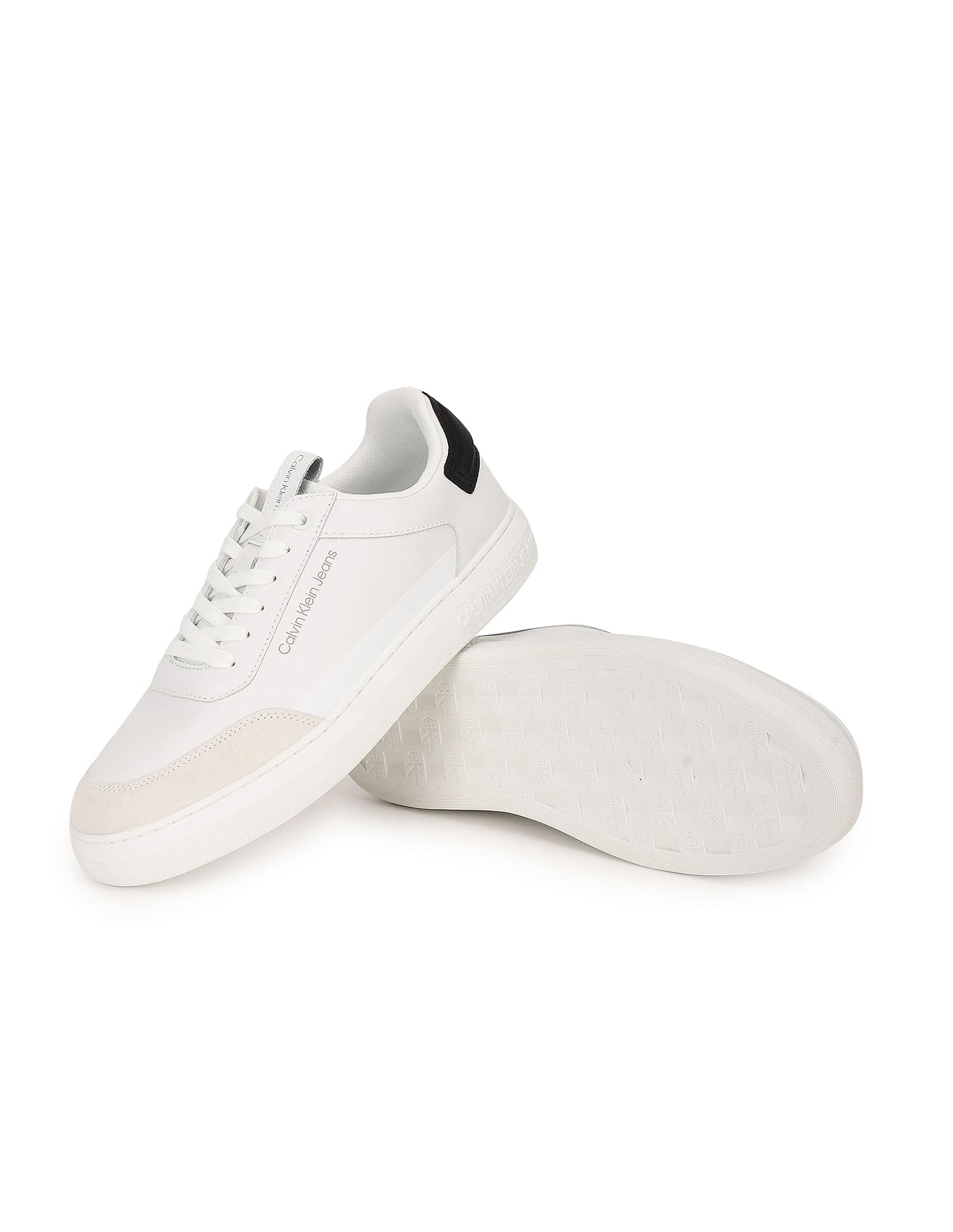 Calvin Klein Jeans Zapatillas sneaker con suela cupsole Hombre Sneaker Calzado informal, Weiß (Blanco), 43