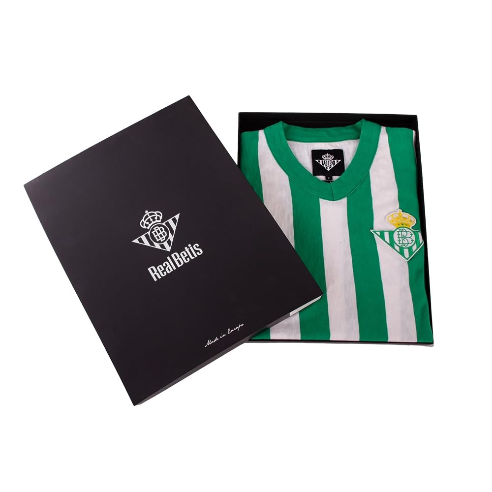 Copa - Camiseta de Fútbol - Hombre - Real Betis 1958/59 - Retro - Manga Corta - Verde/Blanco - 100% algodón Flameado