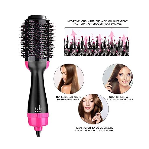 Hair-Dryer-Brush-Hot-Air-Brush-Professional-One-Step-Hair-Dryer-Volumizer-3-in-1-Upgrade-Anti-scald-Negative-Ionic-Technology-Hair-Straightener-Brush Hair Dryer Brush Hot Air Brush Professional One Step Hair Dryer & Volumizer 3 in 1 Upgrade Anti-scald Negative Ionic…