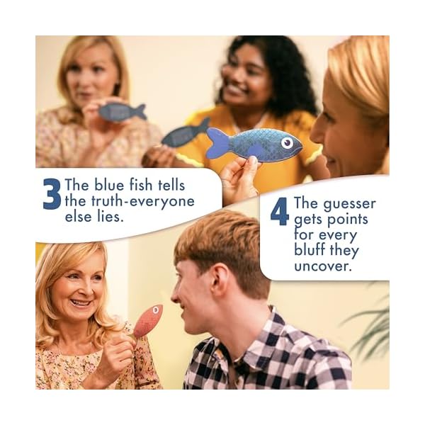 Big Potato Sounds Fishy Board Game: The Bluffing Family Game for Kids 10+ - Best New Family Quiz Games, Trivia Games for Groups of People