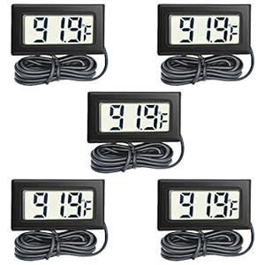 Lolpalone 449221 Termometr Cyfrowy Akwarium 5 sztuk