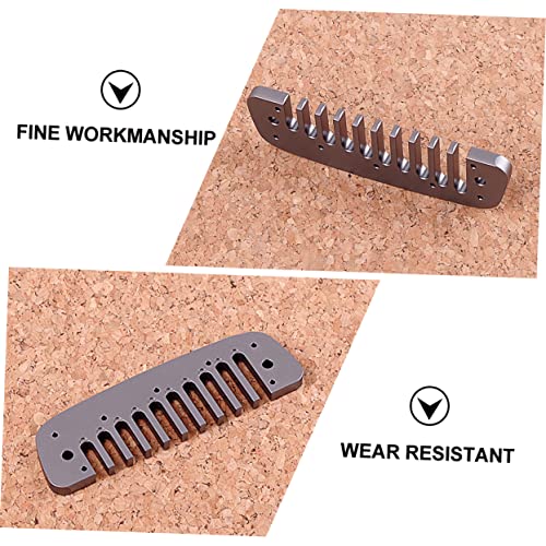 Metal Harmonica Comb 1 Pc Character Harmonica Kit Metal Harp Parts 10-Hole Harmonica Part 10-Hole Harp Comb Harmonica Comb Aluminum Alloy Chromatic Scale Supplies Harp Comb #TOP3