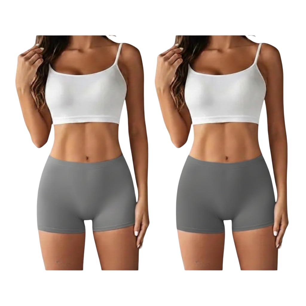 nuveka Women's Seamless Boxer Briefs Shorts | High Waist Stretch Boy Shorts for Women | Soft Breathable Anti-Chafing Underwear | Full Coverage Inner Yoga & Sleeping-picture-42