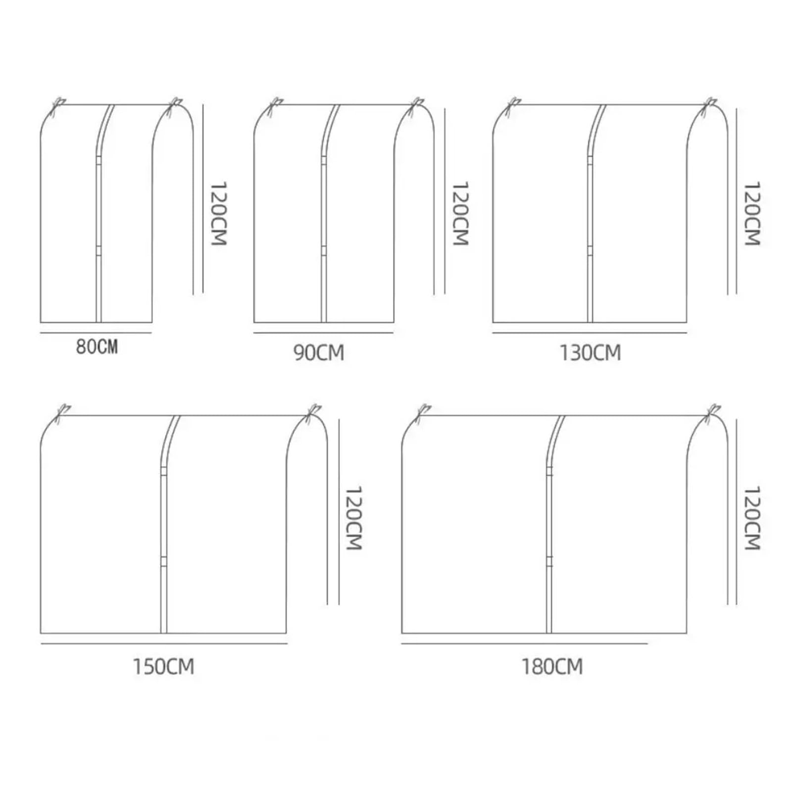Funda Burro Ropa Funda protectora gruesa for ropa, organizador de colgante gran capacidad, a prueba polvo, for guardar vestidos para Chaquetas Jerséis(180x120cm)