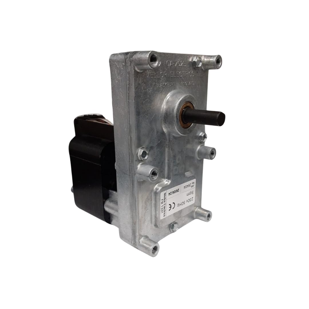 Moteur à engrenages Mellor pour poêle à granulés, 5 tr/min, arbre 8,5 cm, code FB1331