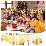 Crtiin 30 Pcs Gold Paper Crown for Adults Princess Hats Crafts Birthday Party Bulk Crowns for School Classroom(Classic Style) - Image 3