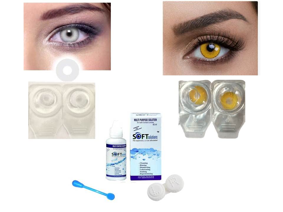 WHITE AND YELLOW MD SPARKLE 2 PAIR MONTHLY CRAZY CONTACT LENS/HORROR LENS WITH CASE, LENS HOLDER AND 60ML SOLUTION (PACK OF 2 PAIR) (B09ZVC5XM1) Amazon Price History, Amazon Price Tracker