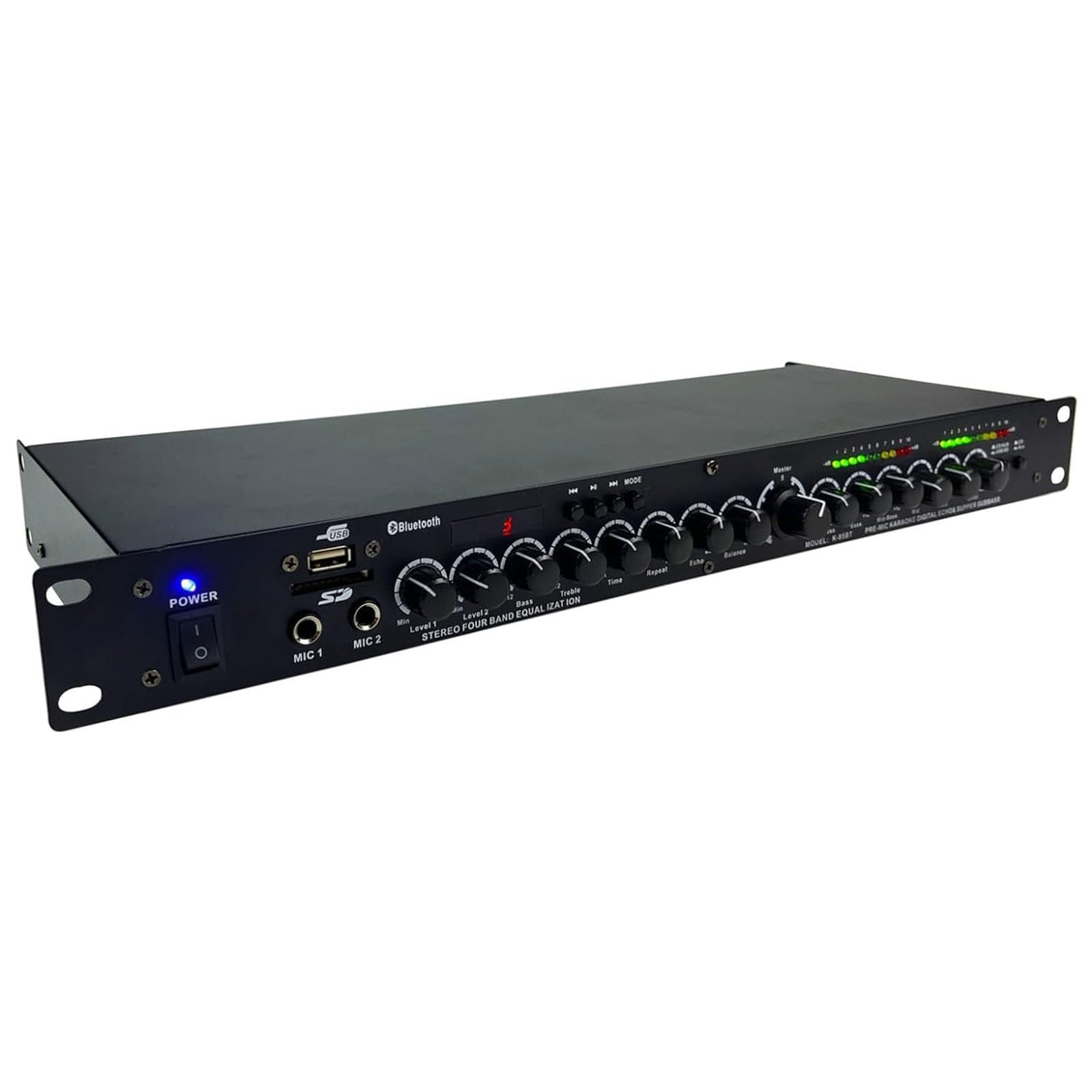 Processore di Segnale Digitale Professionale Pre-Stadio con Multieffetto E Riverbero Digitale; Gamma di Frequenza 20 Hz - 20 Khz; Ideale per Studi di Registrazione E Bar