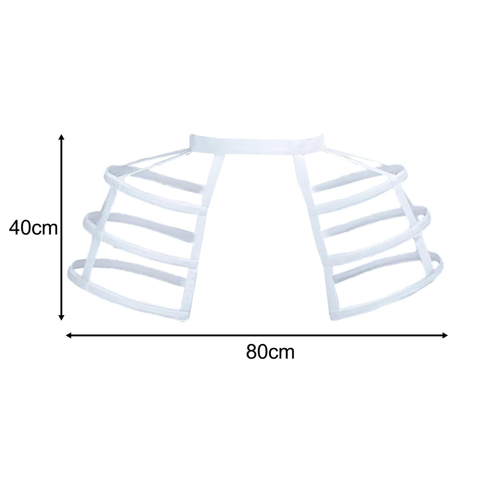 jojomis Gabbia Hoop Gonna Sottogonna Donna Cerchi Pannier Sottogonna Crinolina Pannier Femminile Cage Pannier per Cosplay Barocco Birdcage Style Elastico Vita 45-90 cm
