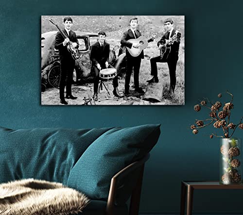 Impression sur toile du groupe Beatles – Extra large 81 x 122 cm - Les Beatles, Paul McCartney, John Lennon, RIngo Starr, George Harrison Impression sur toile du groupe Beatles - Extra large 81 x 122 cm – Image 6