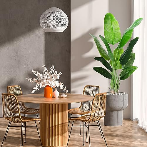 Artificial Bird of Paradise Plant, Fake Tree with Realistic Leaves and Durable pots, Adjustment-Free Branches Artificial Tree for Indoor Outdoor Home Decor (5FT 2Packs)