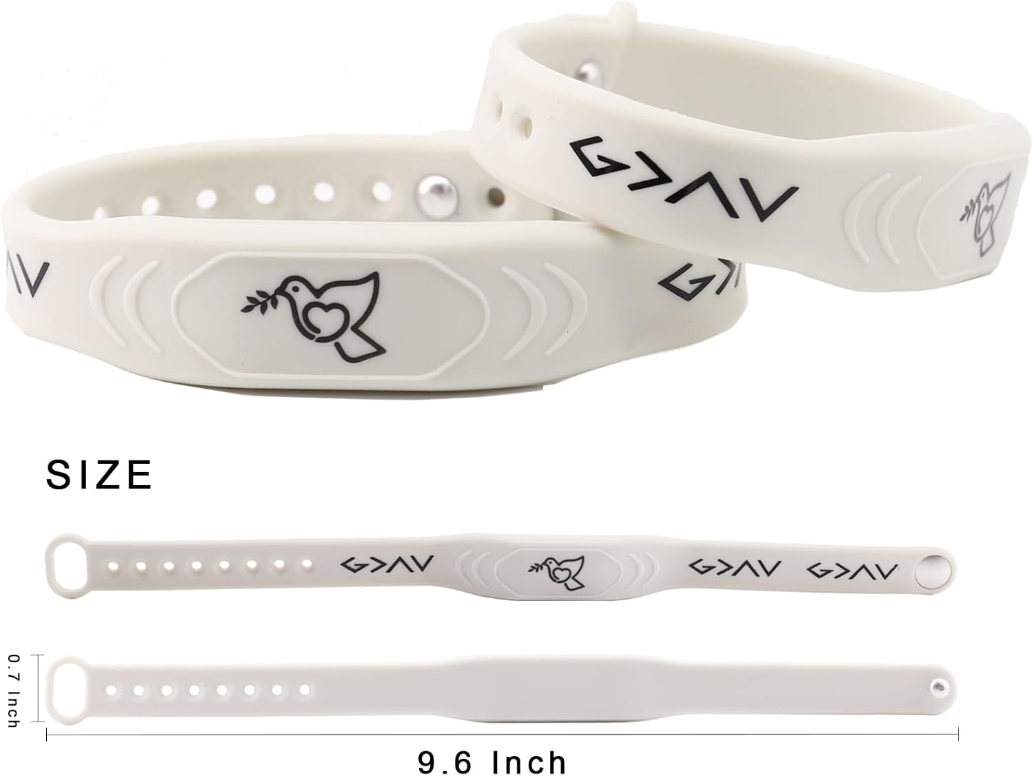 2 Pack Bible Verse Bracelets, with NFC Scan‌ Daily Jesus Bracelets Christian Gospel Scripture Bracelet Trust God Style Combined Inspirational Religious Gifts for Men and Women (TRUST GOD - Beige) - Image 6