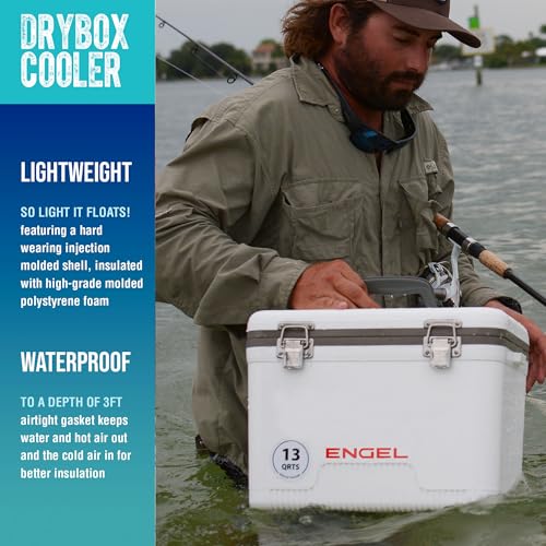 Image of Engel 19qt Leak-Proof, Air Tight, Drybox Cooler and Small Hard Shell Lunchbox for Men and Women
