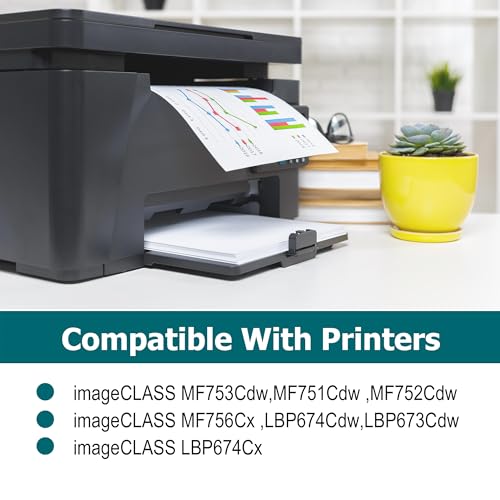 Image of 069H Black Toner Cartridge MF753Cdw MF751Cdw Replacement for Canon 069 069H | Compatible for Canon Color ImageCLASS MF750C LBP674C Series LBP674Cdw Printer Ink (2 Black, with chip)