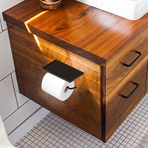Image of Design House 542829-ORB Millbridge Contemporary Wall-Mounted Toilet Paper Holder with Shelf for Bathroom Oil Rubbed Bronze