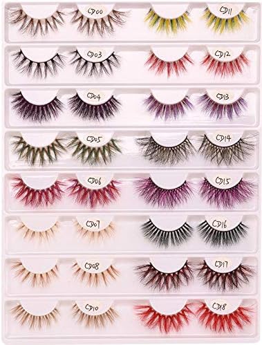 Amazon Co Jp つけまつげ 3dカラーつけまつげメッシークロスカラフルな誇張されたまつげ Color Cd21 Size 10 Pairs ビューティー