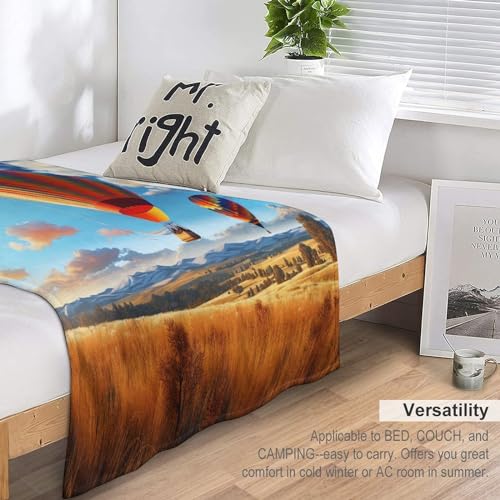 Couverture polaire montgolfière en peluche moelleuse et finitions soignées - 7