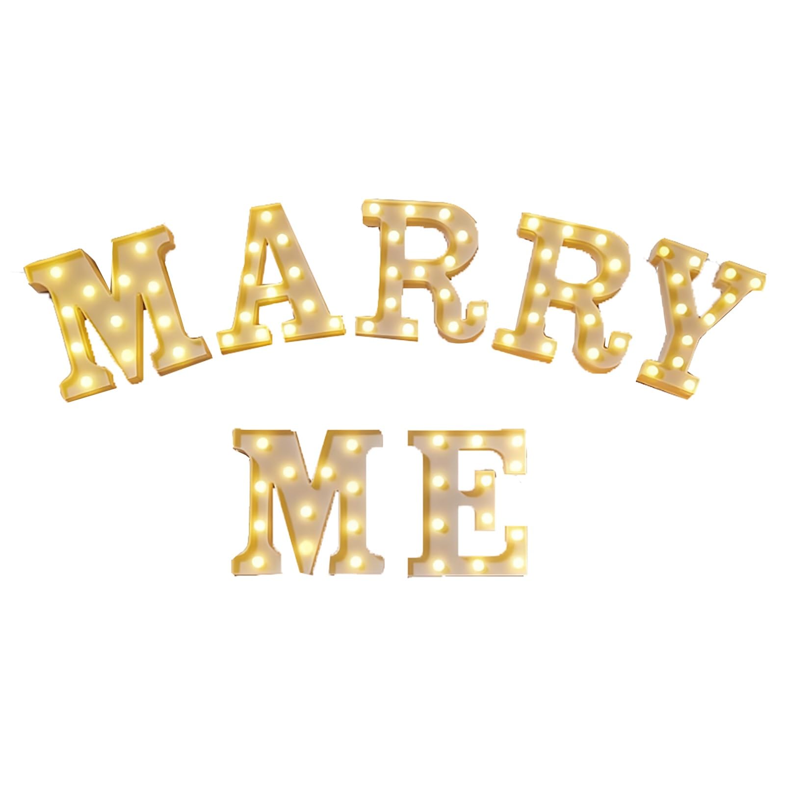 4-stopowe Oświetlenie Literowe LED Z Alfabetem „Marry Me & I Do” Podświetla Litery Na Noc, Lampę Weselną Specjalne Okazje, Dekorację Domu(Marry me,100cm/3.3ft)