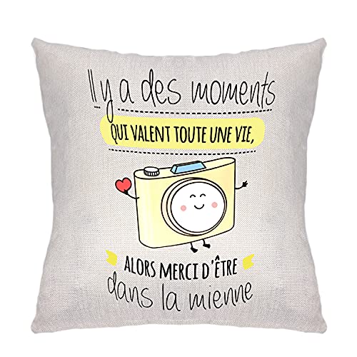 ZCHXD Cadeau d'amitié Housse de Coussin Coloré 45x45 Taie d'oreiller Lin Décoration Salon Coussin Décor Chaise Voiture pour Meilleur Ami (Style 2) Cover